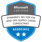 dynamics365 for fin and ops supply chain consultant associate badge